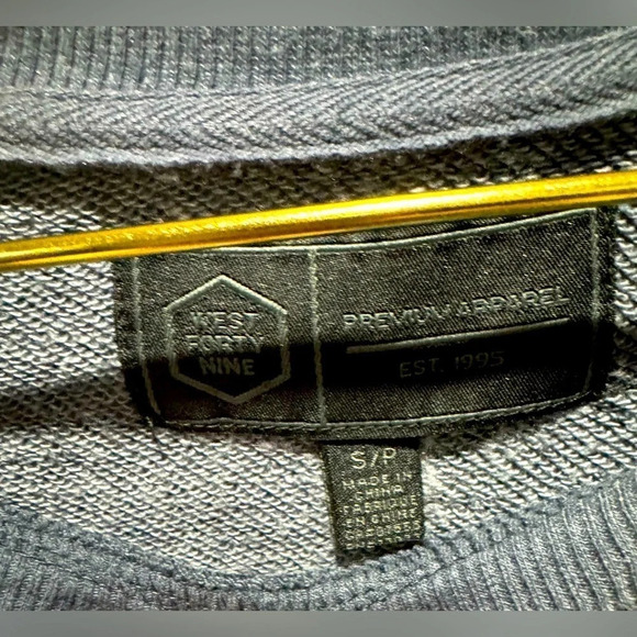 Vintage WEST 49 Welcome to Compton Easy-E light sweatshirt blue gray print USS - Picture 2 of 4